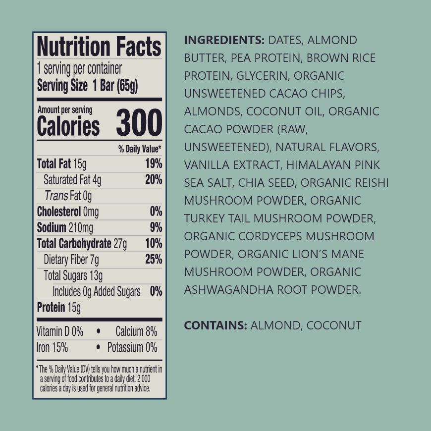 Fringe Protein Bar - Variety Pack Nutrition Information